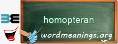 WordMeaning blackboard for homopteran